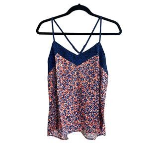 NWT PJ Salvage Small Leopard Orange Blue Cami Sleep Top Pajama Tank #6487